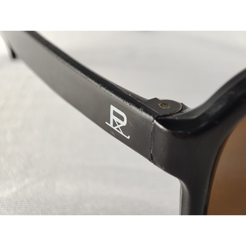 Rare VTG Vuarnet France Nylon Black Square Sunglasses Double Gradient Amber Lens - Picture 5 of 9